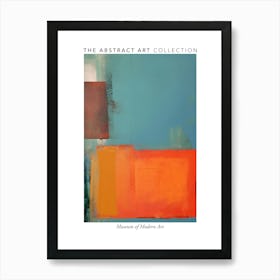 Red And Blue Abstract Painting 3 Exhibition Poster Art Print