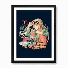 Link to the Future - Cute Funny Game Movie Gift Art Print