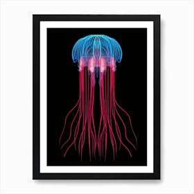 Comb Jellyfish Neon 1 Art Print