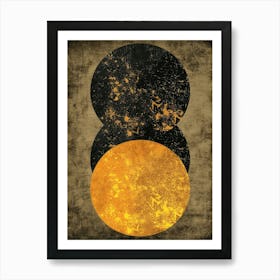 Golden Circles Art Print