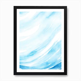 Blue Ocean Wave Watercolor Vertical Composition 72 Art Print