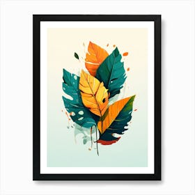 Colorful Leaves 1 Art Print