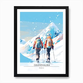 Grandvalira   Andorra, Ski Resort Poster Illustration 0 Art Print