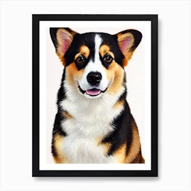 Pembroke Welsh Corgi Watercolour Dog Art Print