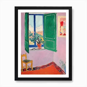 Open Window And A Painting Art Print