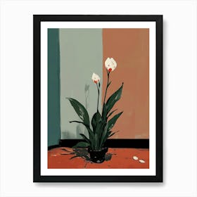 'Two White Flowers' Art Print