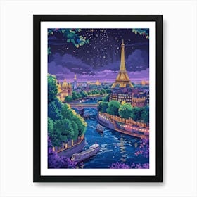 Paris At Night Art Print