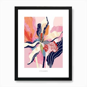 Colourful Flower Illustration Poster Cyclamen 1 Art Print