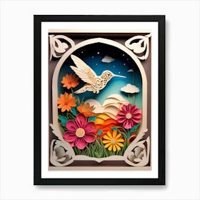 "Paper" Hummingbirds - Reimagined 11 Art Print