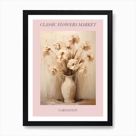 Classic Flowers Market Carnation Floral Poster 2 Art Print