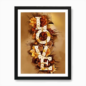 Love With Flowers Art Print