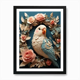 Bird In A Wreath 4 Art Print