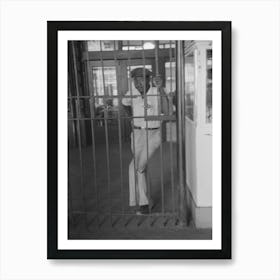 Untitled Photo, Possibly Related To Waiting Behind Barricade At Streetcar Terminal, Oklahoma City, Oklahoma Art Print