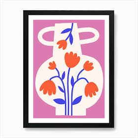 Colorful Flower Vase Print 5 Art Print