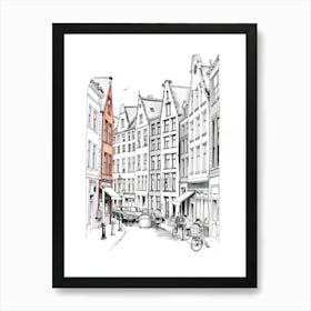 Street Scene In Amsterdam 1 Art Print