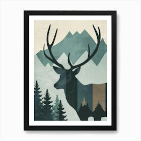 Deer Canvas Print 4 Art Print