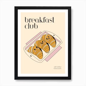 Cute Croissant Kitchen Wall Art Art Print