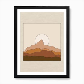 Abstract Moonrise Art Print