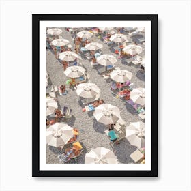 Amalfi Beach Umbrellas Art Print