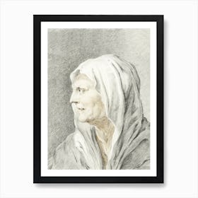 Old Woman With Headscarf, Jean Bernard Art Print