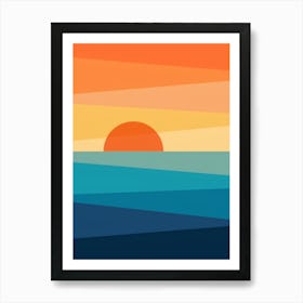 Sunset At The Beach 26 Art Print