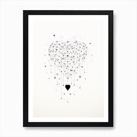 Celestial Zodiac Heart & Glitter 1 Art Print