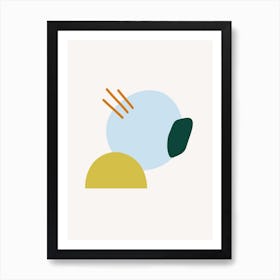 Midcentury Modern Shapes Abstract Poster 4 Art Print