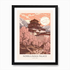 The Norbulingka Palace Lhasa Tibet Travel Poster Art Print