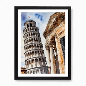 Pisa Leaning Tower Art Print