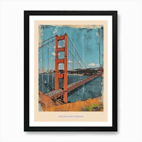 Kitsch Golden Gate Bridge Poster 2 Art Print