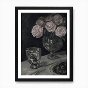 Roses In A Vase 18 Art Print