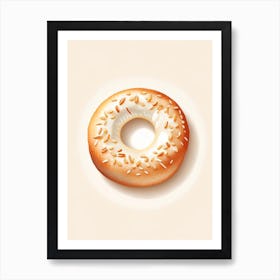 Bagel Sandwich Bagel Marker Art 2 Art Print