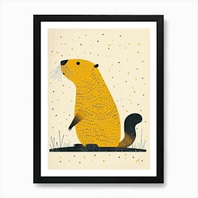 Yellow Beaver 3 Art Print