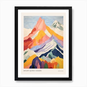 Mount Quincy Adams United States 2 Colourful Mountain Illustration Poster Art Print