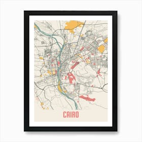Cairo Map Poster Art Print