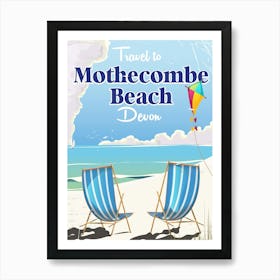 Travel To Mothercombe Beach Devon Art Print