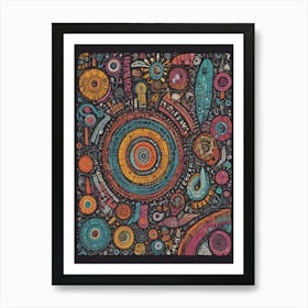 Psychedelic Circles Art Print