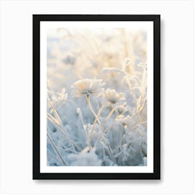 Frosty Botanical Buttercup 1 Art Print
