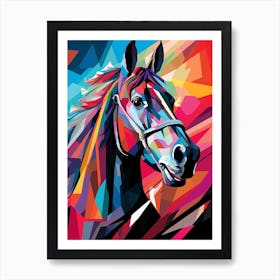 Horse Abstract Pop Art 4 Art Print