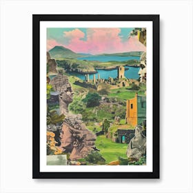 Ireland   Retro Collage Style 1 Art Print