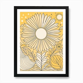 Sunflower Vector Art Print