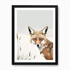 Fox In The Grass 1 Art Print