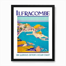 Ilfracombe, Devon Coast Art Print