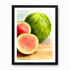 Melon Italian Watercolour fruit Art Print