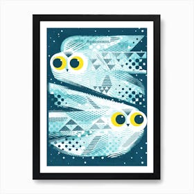 Snowy Owls Art Print