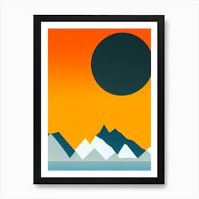 Los Glaciares National Park Argentina Retro Two Tone Art Print