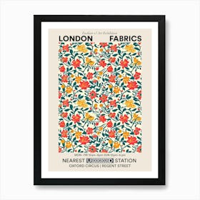 Poster Flores Vista London Fabrics Floral Pattern 2 Art Print