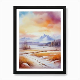 Landscape Watercolor Painting 2 Art Print