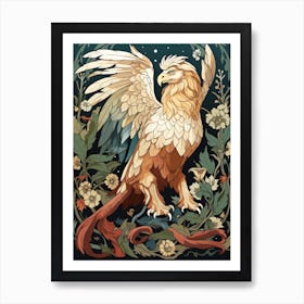 Floral Griffin 3 Art Print