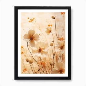 Boho Dried Flowers Cosmos 3 Art Print